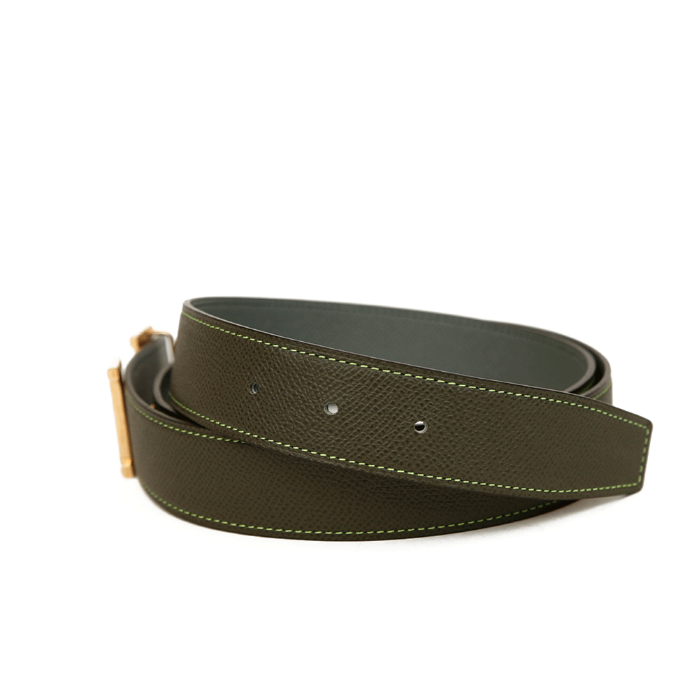 Hermès Reversible Leather H Buckle Belt