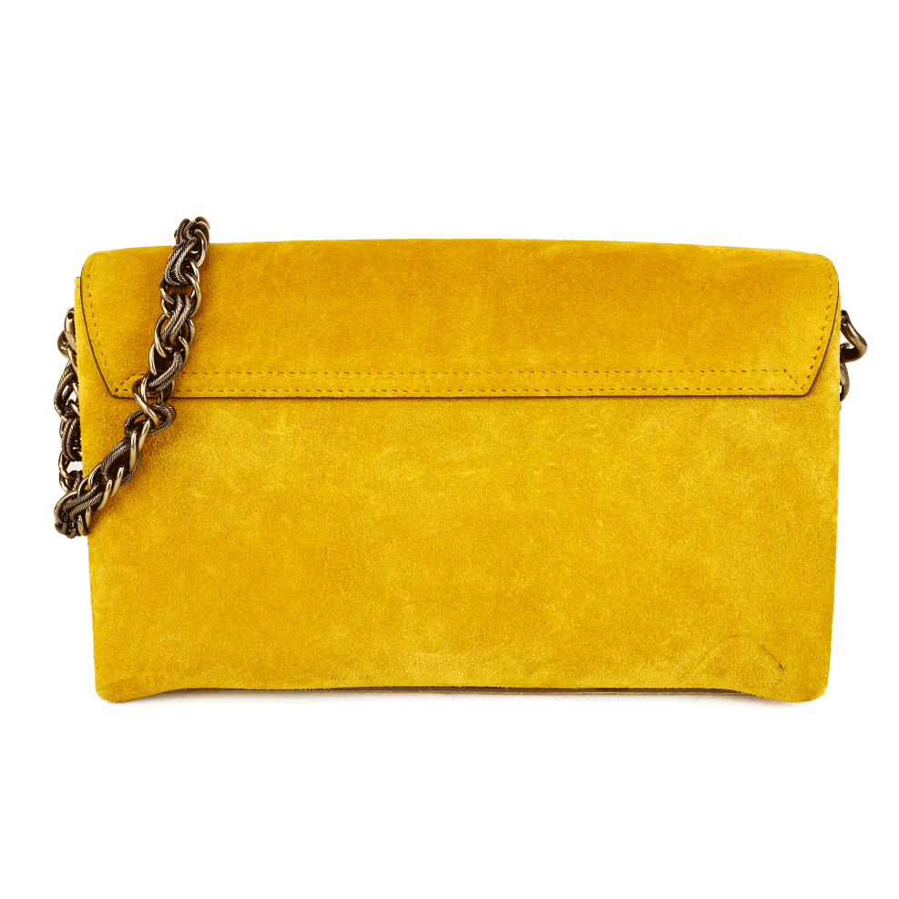 Dolce & Gabbana Yellow Suede DG Millennials Shoulder Bag