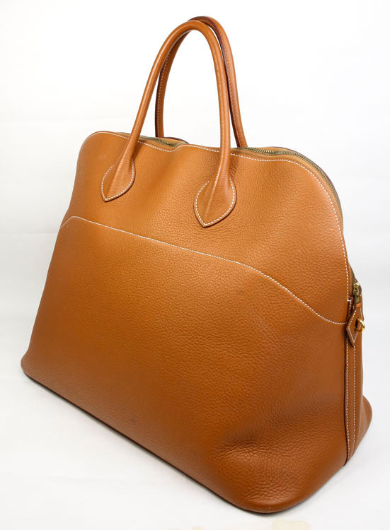 Hermès Caramel Togo Leather Bolide 45