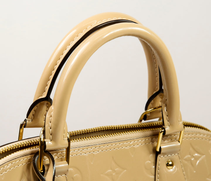 Louis Vuitton Beige Vernis Monogram Leather Alma PM