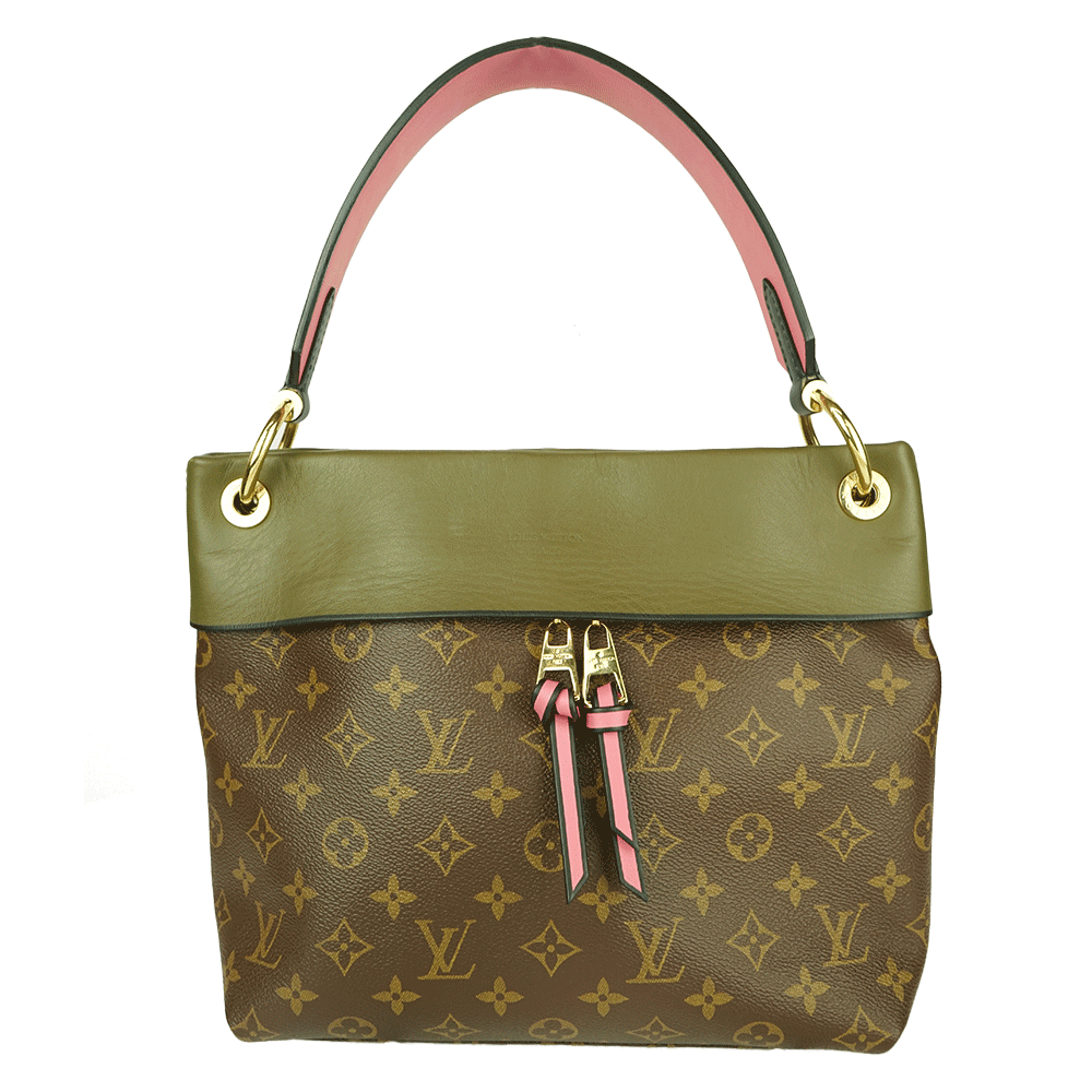 Front View of Louis Vuitton Tuileries Besace Monogram Satchel