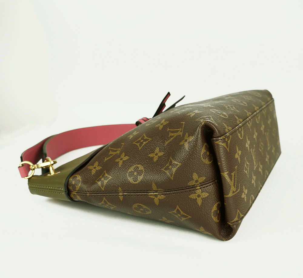 Side View of Louis Vuitton Tuileries Besace Monogram Satchel